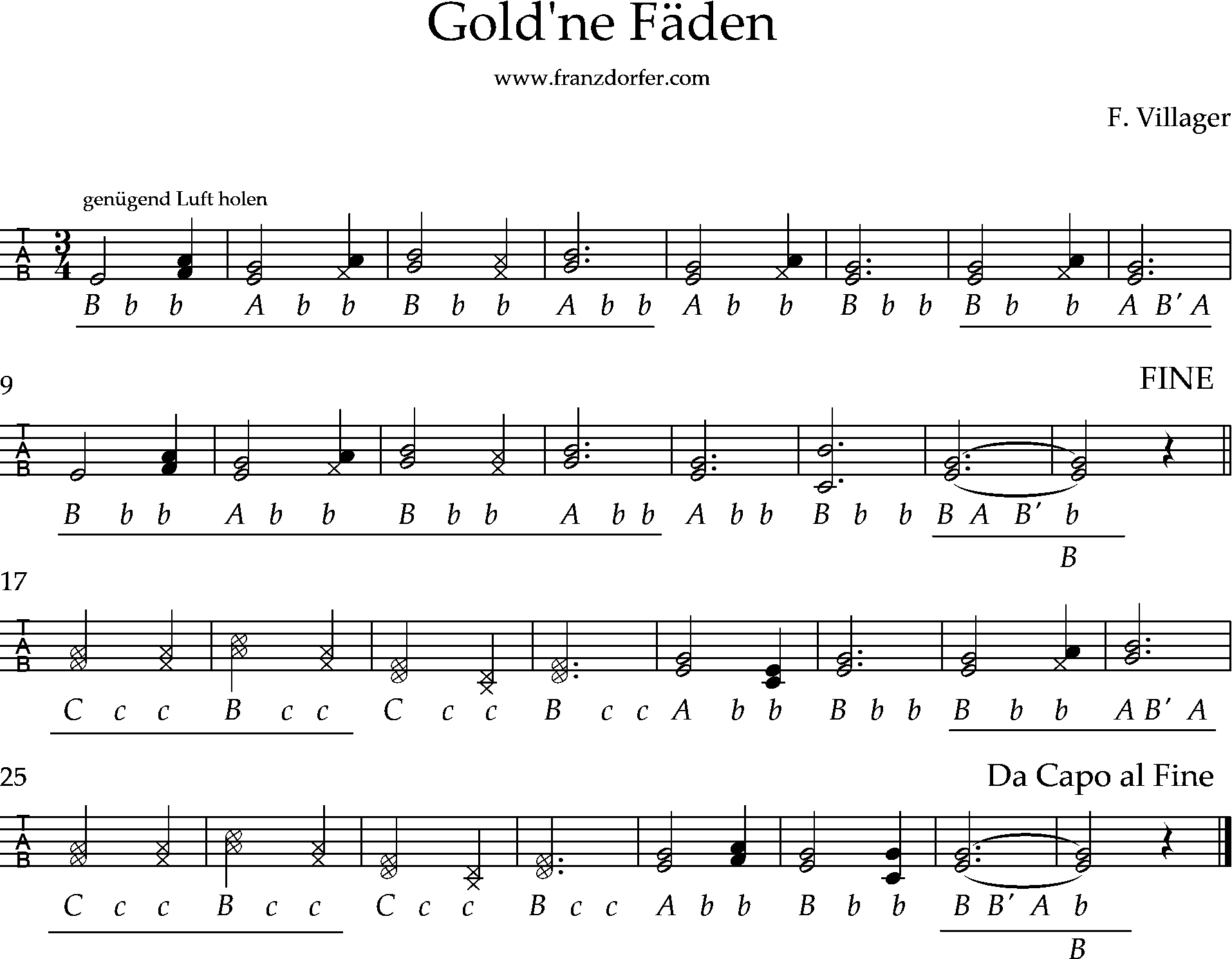 Zichnoten, Quetschn, spielen auf der 3 Reihe Steirische Lernen spielen auf der 3.Reihe